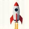 Icon representing a rocket launch.