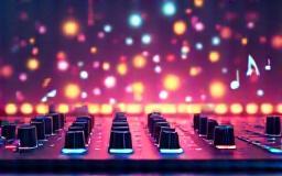 Image representing musical notes or audio mixing.